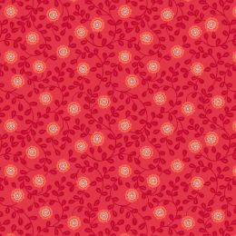 Little Matryoshka Fabric | Floral Red