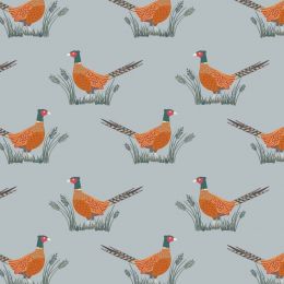 Country Life Fabric | Pheasants Grey