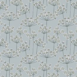 Country Life Fabric | Cow Parsley & Bee Grey
