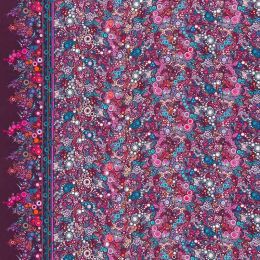 Effervescence Fabric | Full Width Border Boysenberry