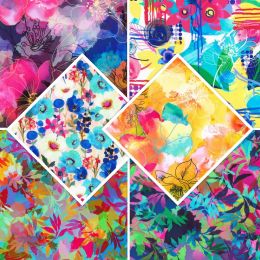 Robert Kaufman Fabric | Artful Blooms Abstract Fat Quarter Pack