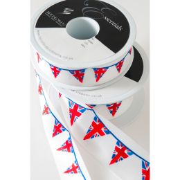 Union Jack Bunting Ribbon - 25mm x 20m | Berisfords