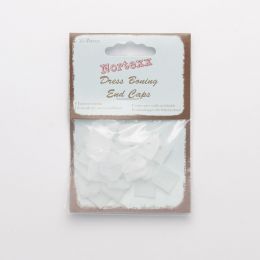 Nylon End Caps 8mm, 25pcs | White