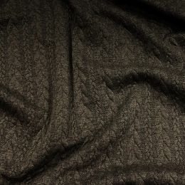 Cable Knit Jersey Fabric | Grey