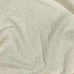 Cable Knit Jersey Fabric | Ivory