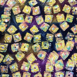 Canvas Fabric Batik | Rich Abstract Purple