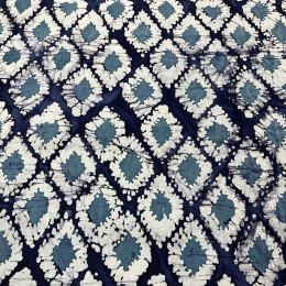 Canvas Fabric Batik | Ornamental Geo Blue
