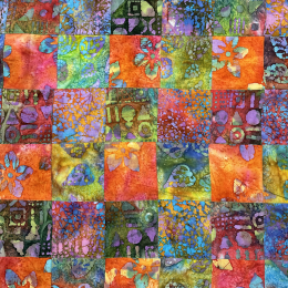 Canvas Fabric Batik Patchwork | Rich Shades