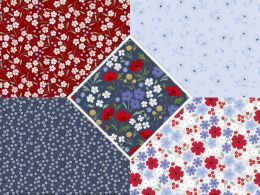 Cassandra Connolly Forever Blooms Fabric | Fat Quarter Pack 3