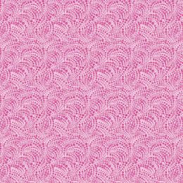 Cat-I-Tude Fabric | Tonal Beaded Swirls Pink