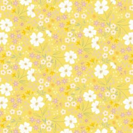 Cassandra Connolly Joys Of Spring Fabric | Songs Of Spring Sunshine Yellow