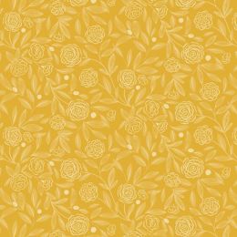 Cassandra Connolly Joys Of Spring Fabric | Camellias Charm Sunrise Orange