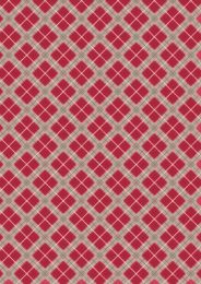 Celtic Reflections Fabric | Check Red with Silver Metallic