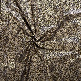 Stitch It, Christmas Metallic Fabric | Star Swirl Navy