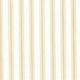 Ticking Stripe Cotton Fabric Print | Tan