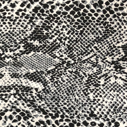 Crepe Georgette Fabric | Snake Skin Silver