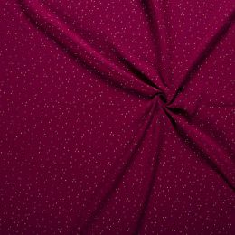 Double Gauze Fabric | Gold Fleck Bordeaux