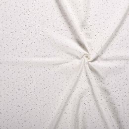 Double Gauze Fabric | Gold Fleck Off White