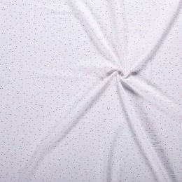 Double Gauze Fabric | Gold Fleck White