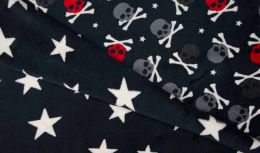 Super Soft Fleece | Skulls & Stars Navy