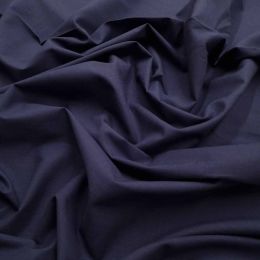 Linen Look Cotton Fabric | Navy