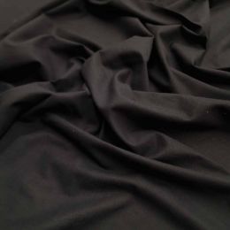 Linen Look Cotton Fabric | Black