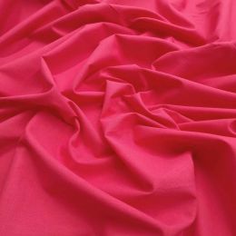 Linen Look Cotton Fabric | Cerise