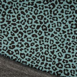 Luxury Sweatshirt Fabric | Leopard Print Green