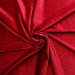 Velour Velvet Fabric | Burgundy