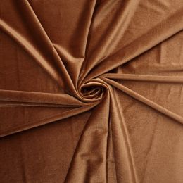 Velour Velvet Fabric | Tan