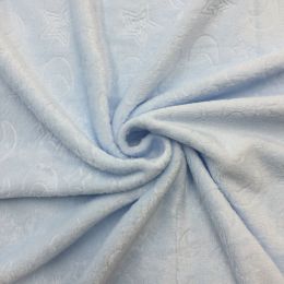 Super Soft Embossed Fleece | Moon & Stars Blue