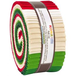 Kona Cotton Fabric Roll Up | Christmas Holiday Palette