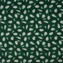 Jersey Cotton Fabric | Christmas Acorns