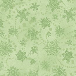 Cat-I-Tude Christmas Fabric | Snowflake Spree Mint