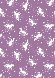 Fairy Nights Fabric | Unicorn Spots Soft Blackberry