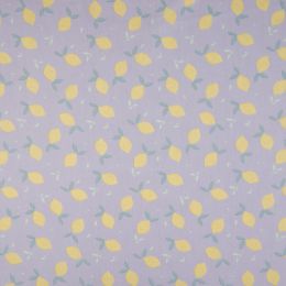Organic Cotton Fabric | Lemon Dusty Lilac