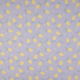 Organic Cotton Fabric | Lemon Dusty Lilac