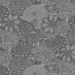 Wilmington Print Extra Wide Fabric | Floral Toile Silver Grey