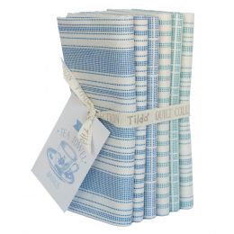 Tea Towel Tilda Fabric | Fat Quarter Bundle Blue / Teal