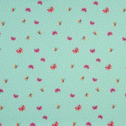 Jersey Cotton Fabric | Butterfly Dusty Mint
