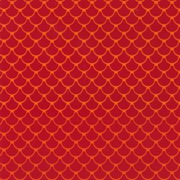 Little Noah Fabric | Clamshells Red