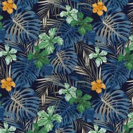 Floral Navy Empress Mills Cotton Fabrics