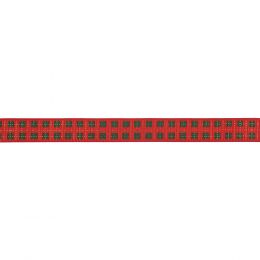 Grosgrain Ribbon | Metallic Tartan, 15mm x 20m Roll