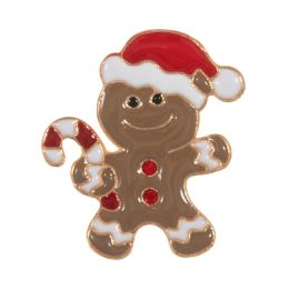 Diamante Buttons | Enamel Gingerbread Man