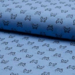 Pique Finish Jersey Fabric | Crab Blue