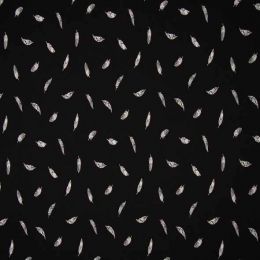 Stitch It Classic Cotton Fabric | Feathers Black