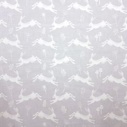 Lightweight Furnishing Fabric | Leaping Hare Silver
