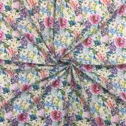 Cotton Print Fabric | Multi Floral Floor