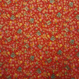 Japanese Fabric | Celebrations Red