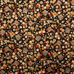 Japanese Fabric | Celebrations Black